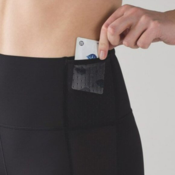 Lululemon Bodycon Tight Mesh Black Leggings Size 4 - Picture 2 of 16